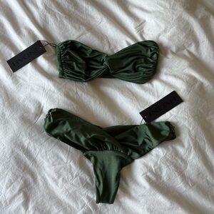 Indah Dark Green Bikini Set